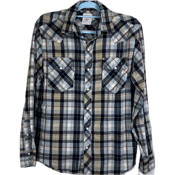 Fossil shirt women’s pearl snap, size medium, long sleeve. Vintage fit. - Picture 1 of 7